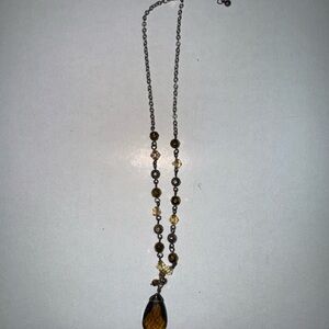 Elegant Gold and Silver Pendant Necklace